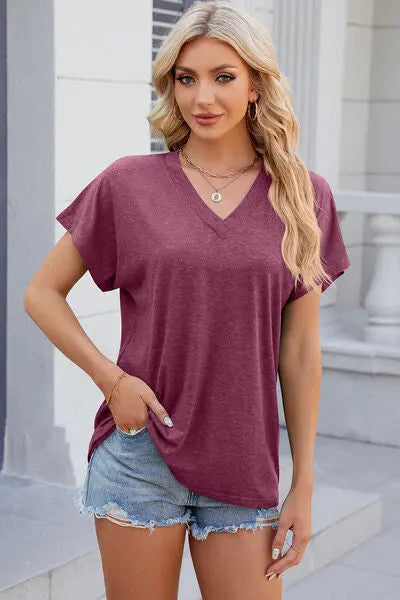 V-Neck Short Sleeve T-Shirt