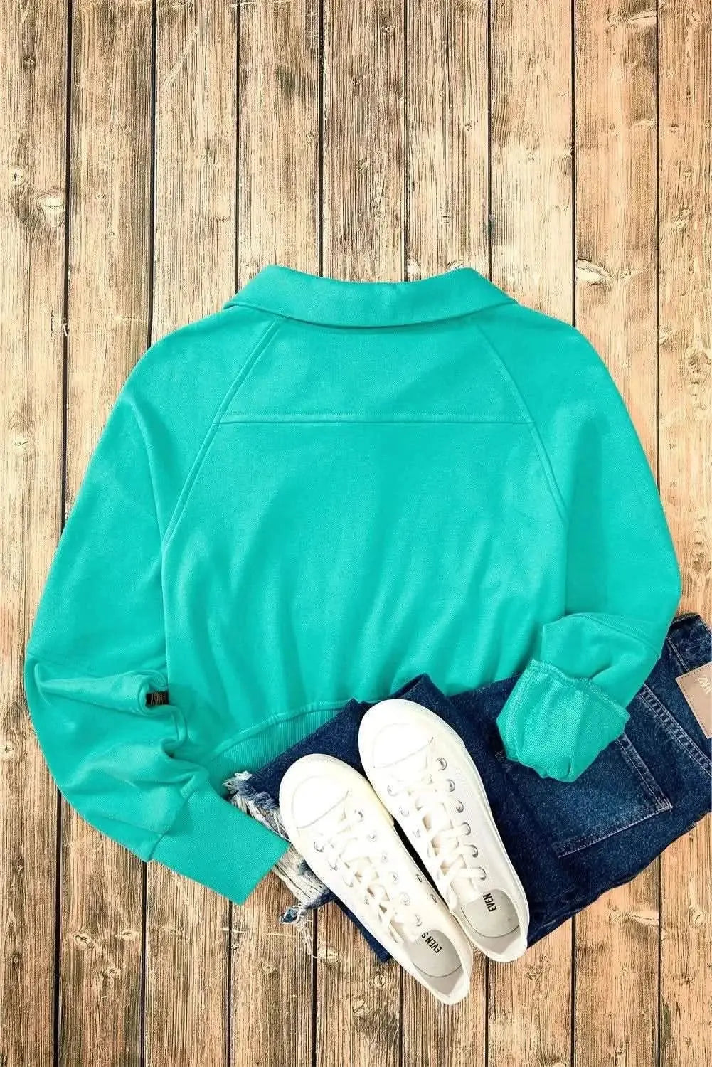 Trendsi Women's Half Zip Sweatshirt With Pockets — Fleece Pullover