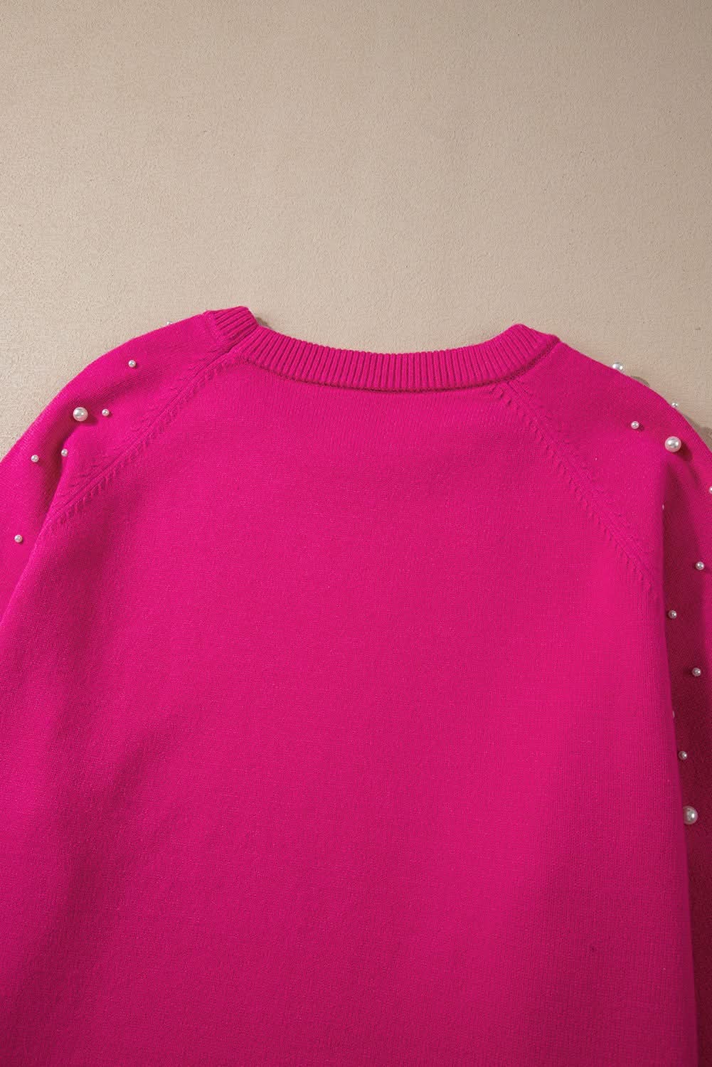 Sweaters Love Salve Strawberry Pink Plus Size Women's Sweater: Casual, Pearled Decor