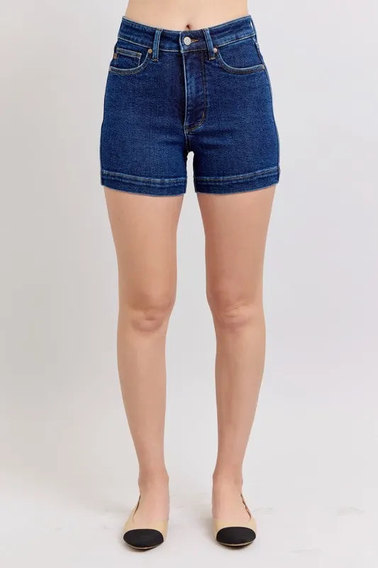 Judy Blue Full Size High Waist Tummy Control Denim Shorts