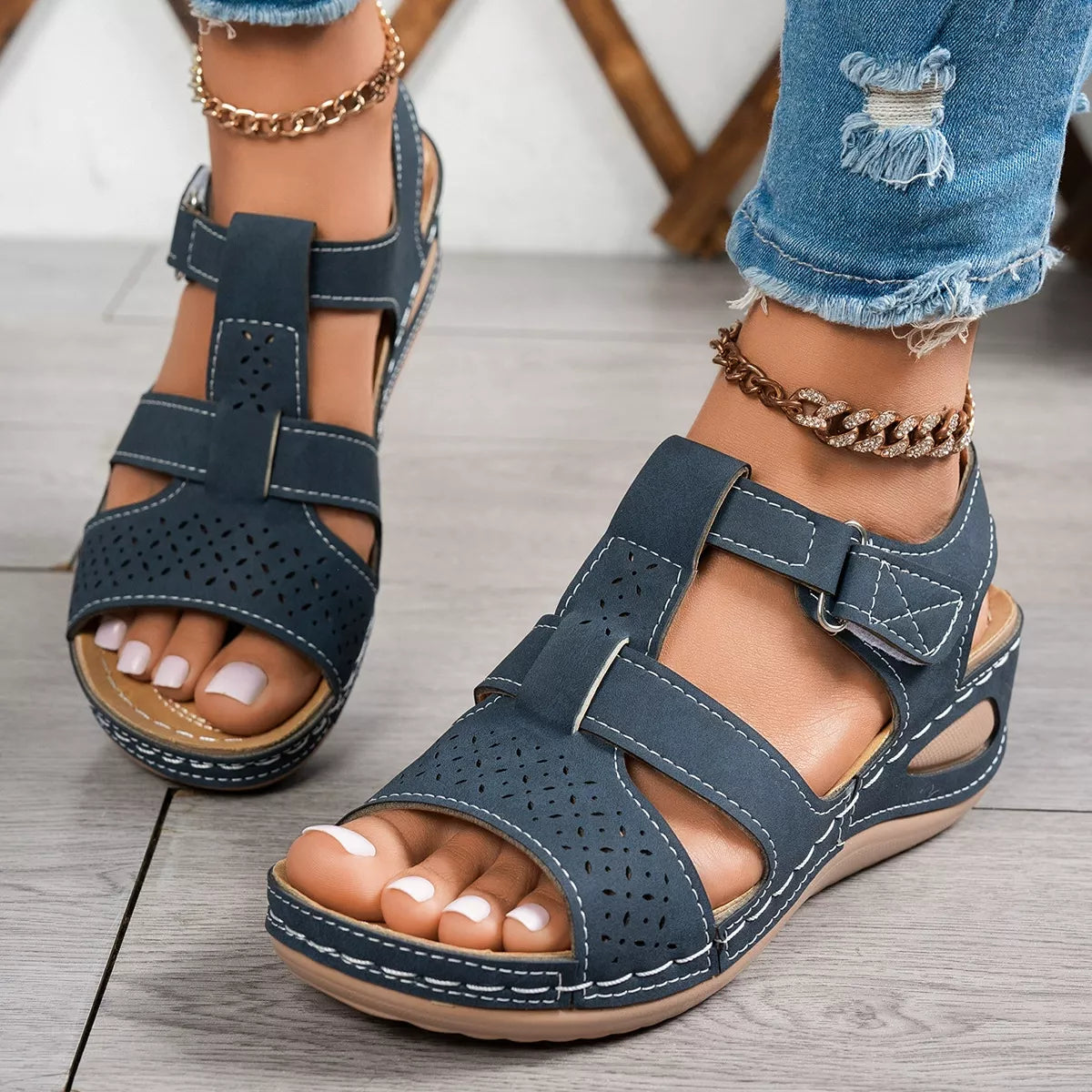 Open Toe Wedge Sandals