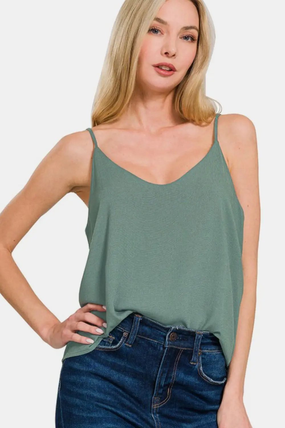 Shorts Trendsi Zenana Layered Cami Women's Everyday Tank Top Soft & Comfy