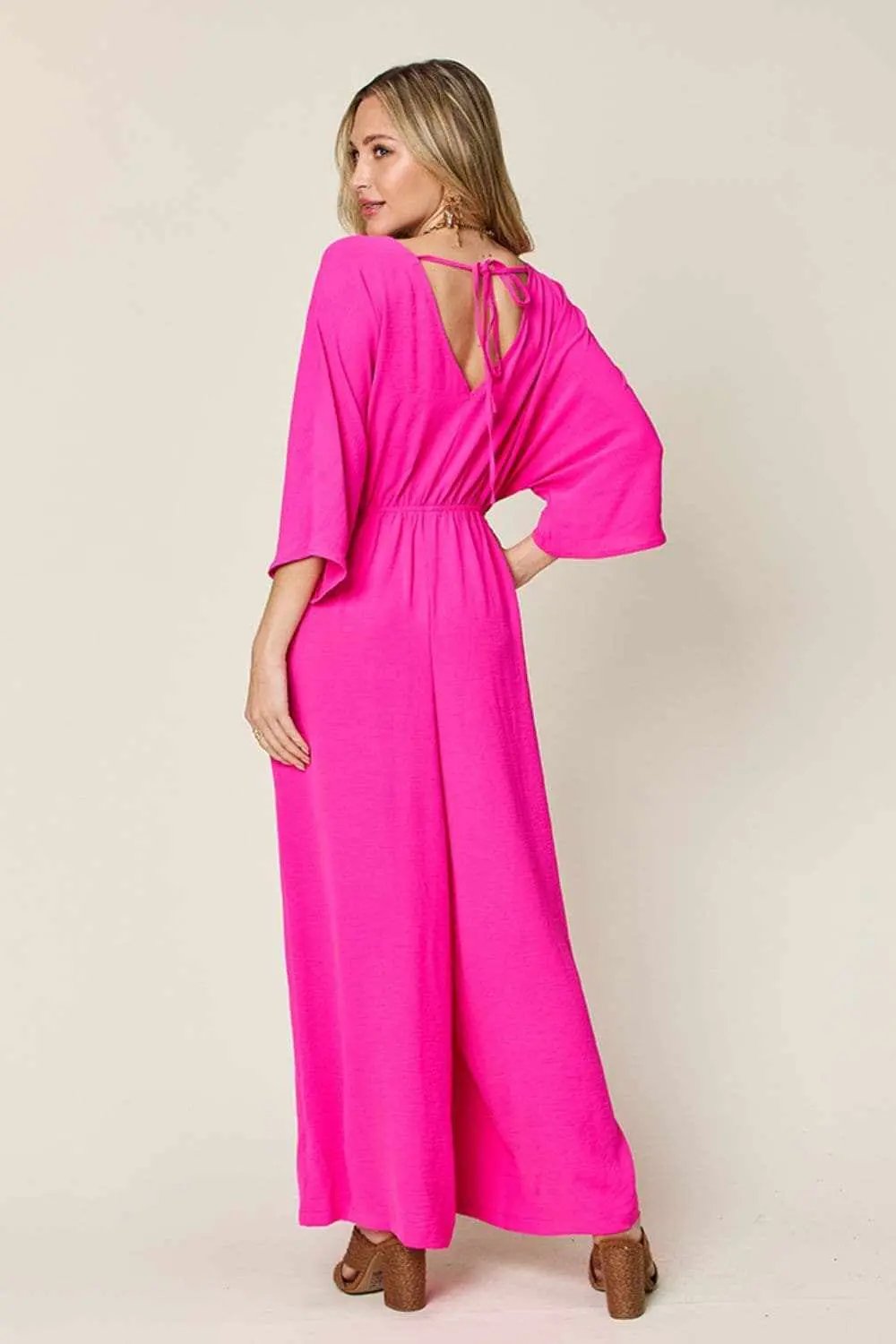 Trendsi Surplice Wide Leg Jumpsuit - Chic & Elegant