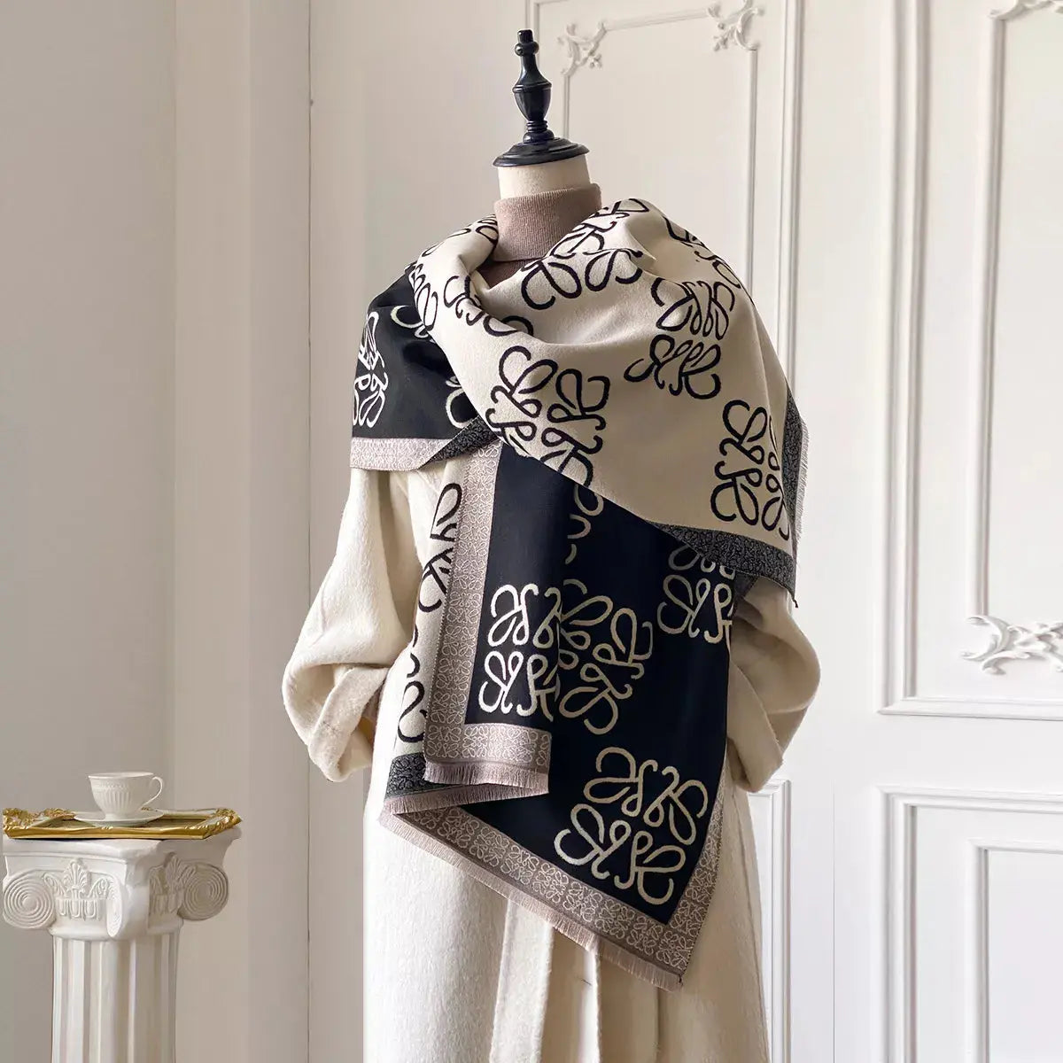 Raw Hem Winter Womens Scarf