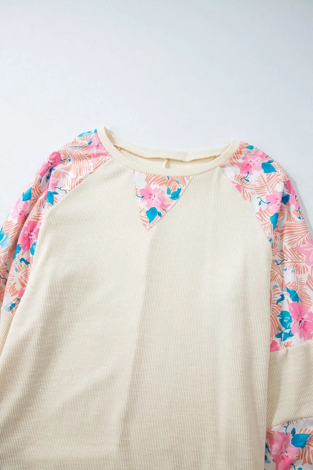 Women's Blouse - Apricot Floral Textured - Southern Belle Style