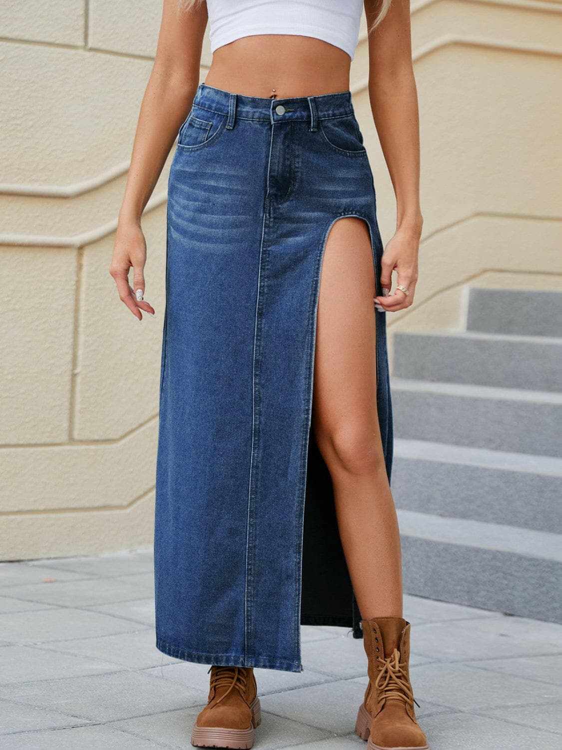 Accessories Trendsi Premium Chic denim skirt with pockets