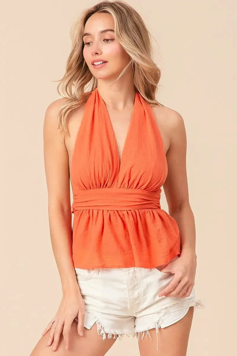 Women's Halter Tank Top Tank Top - Halter Backless - Casual Trendy
