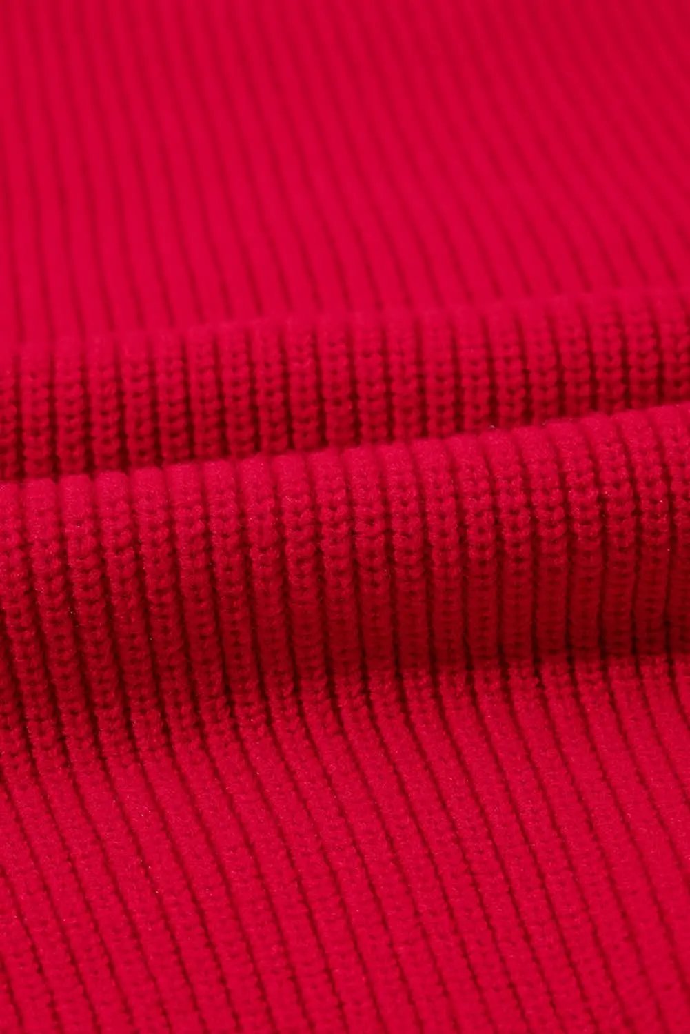 Women's Plus Size Tinsel Sweater - Racing Red Holiday Festive