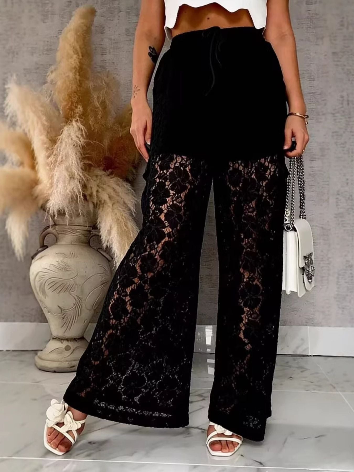 Lace Wide Leg Pants