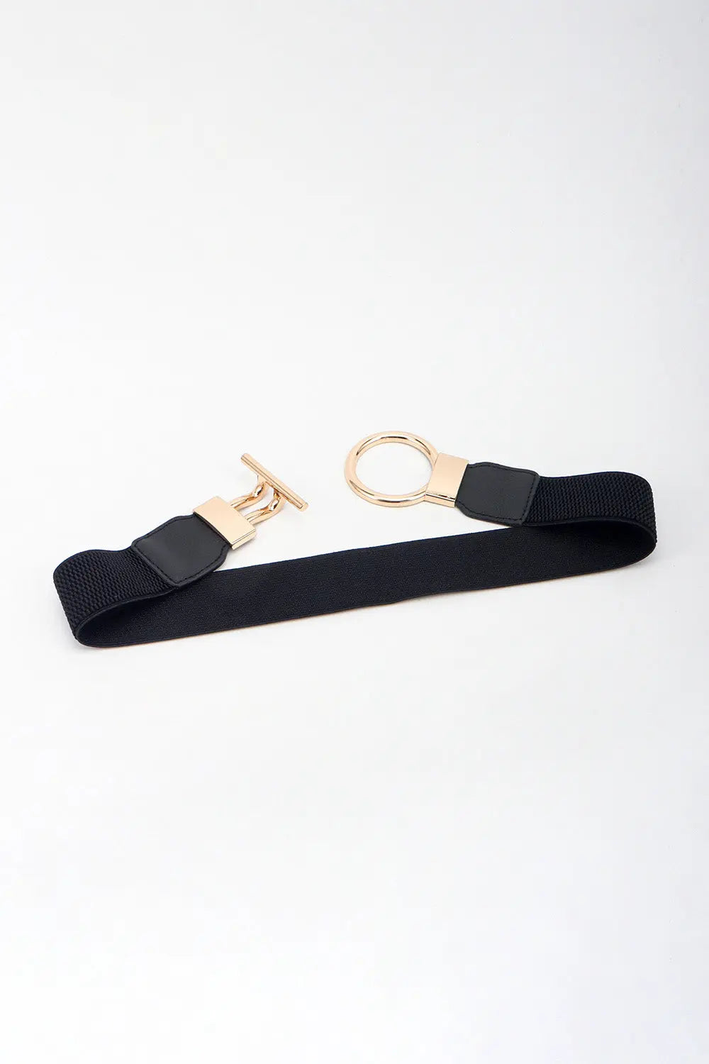 Zinc Alloy Circle Shaped Buckle PU Leather Belt