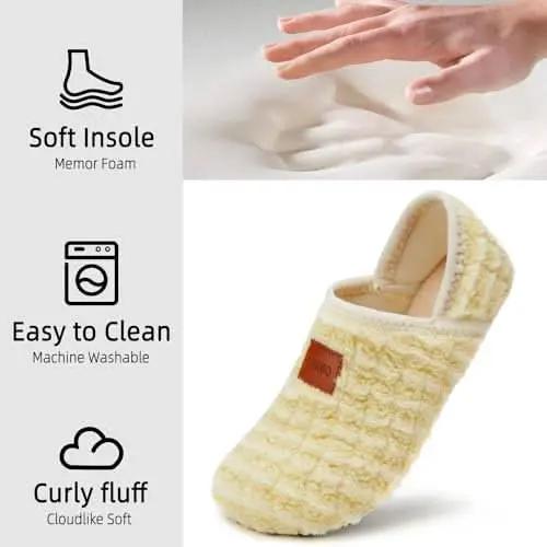 Shoes Love Salve Furry Slippers Women's/Men's Indoor Home, Yoga Socks - Cozy & Comfy