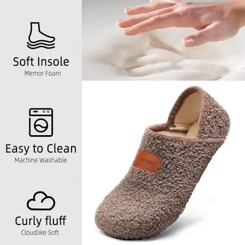 Shoes Love Salve Furry Slippers Women's/Men's Indoor Home, Yoga Socks - Cozy & Comfy