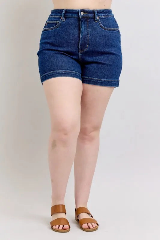 Judy Blue Full Size High Waist Tummy Control Denim Shorts