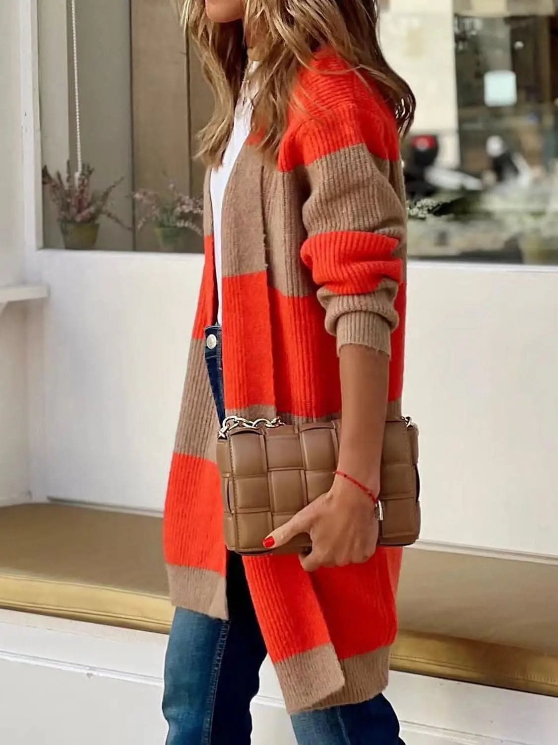 Sweaters Trendsi Chic open front cardigan - long sleeves, polyester