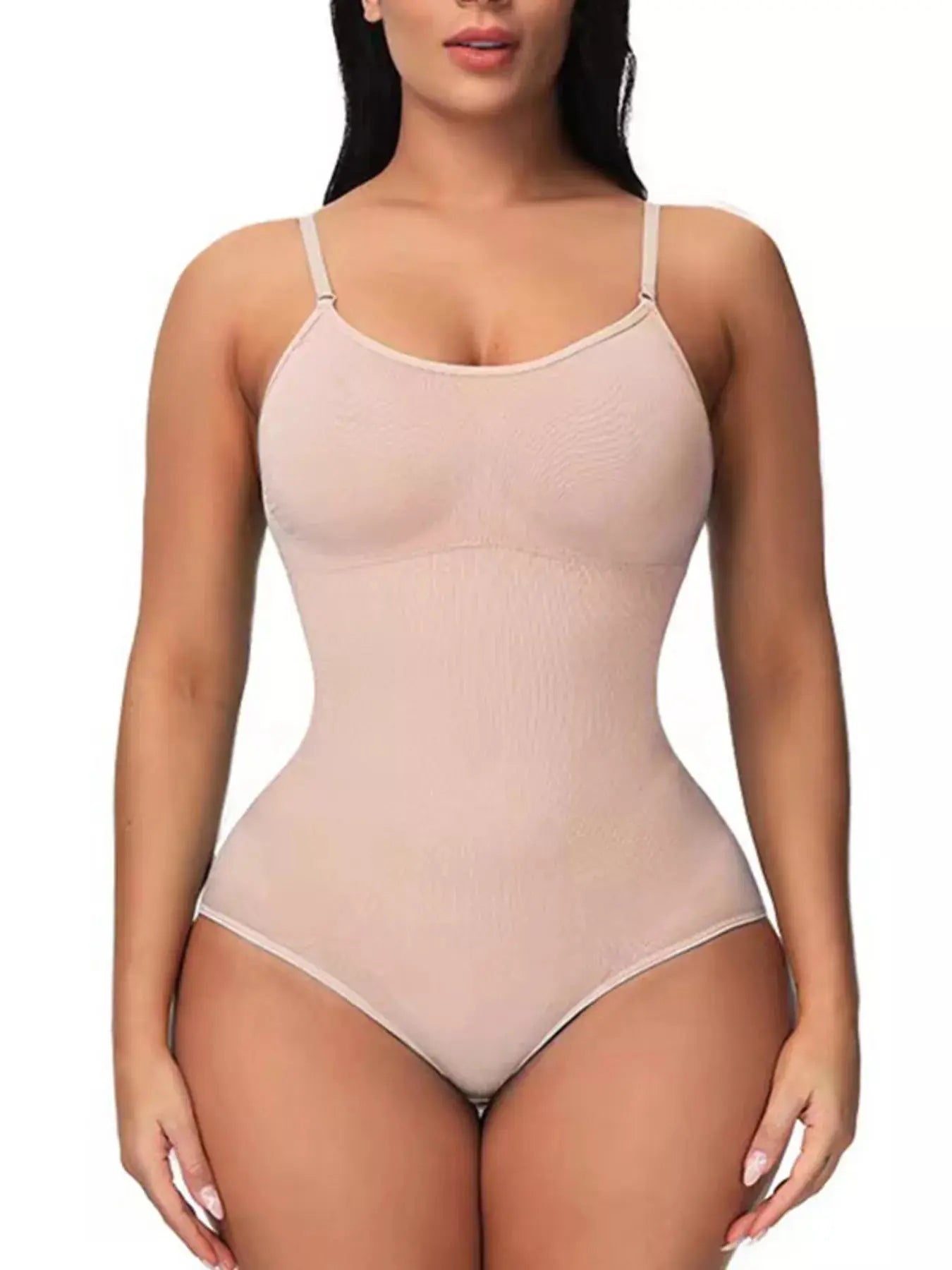 Full Size Shaping Scoop Neck Seamless Bodysuit