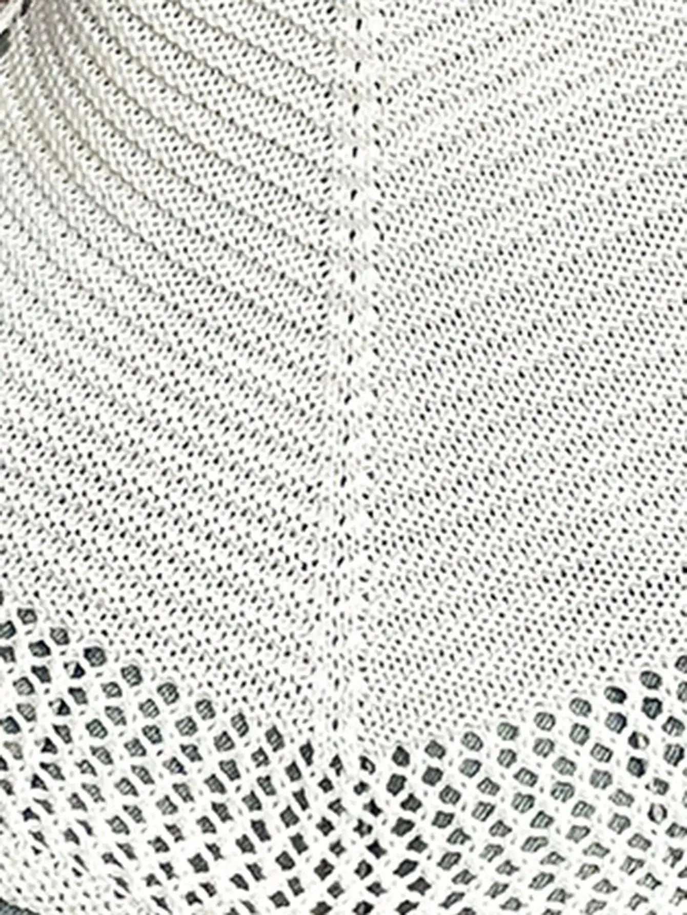 Openwork Knit Scoop Neck Cami