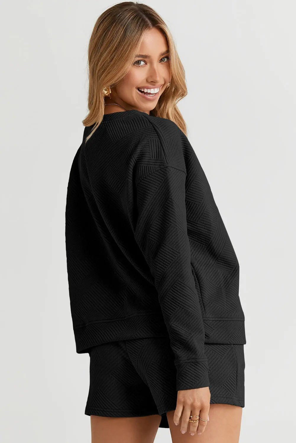 Women's Lounge Set - Ribbed Cozy - Top & Shorts