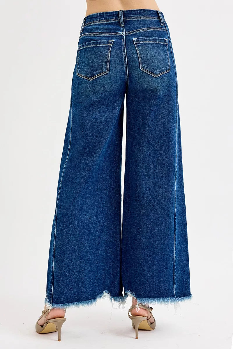 RISEN Jeans - Full Size High Rise Ankle Wide Jeans