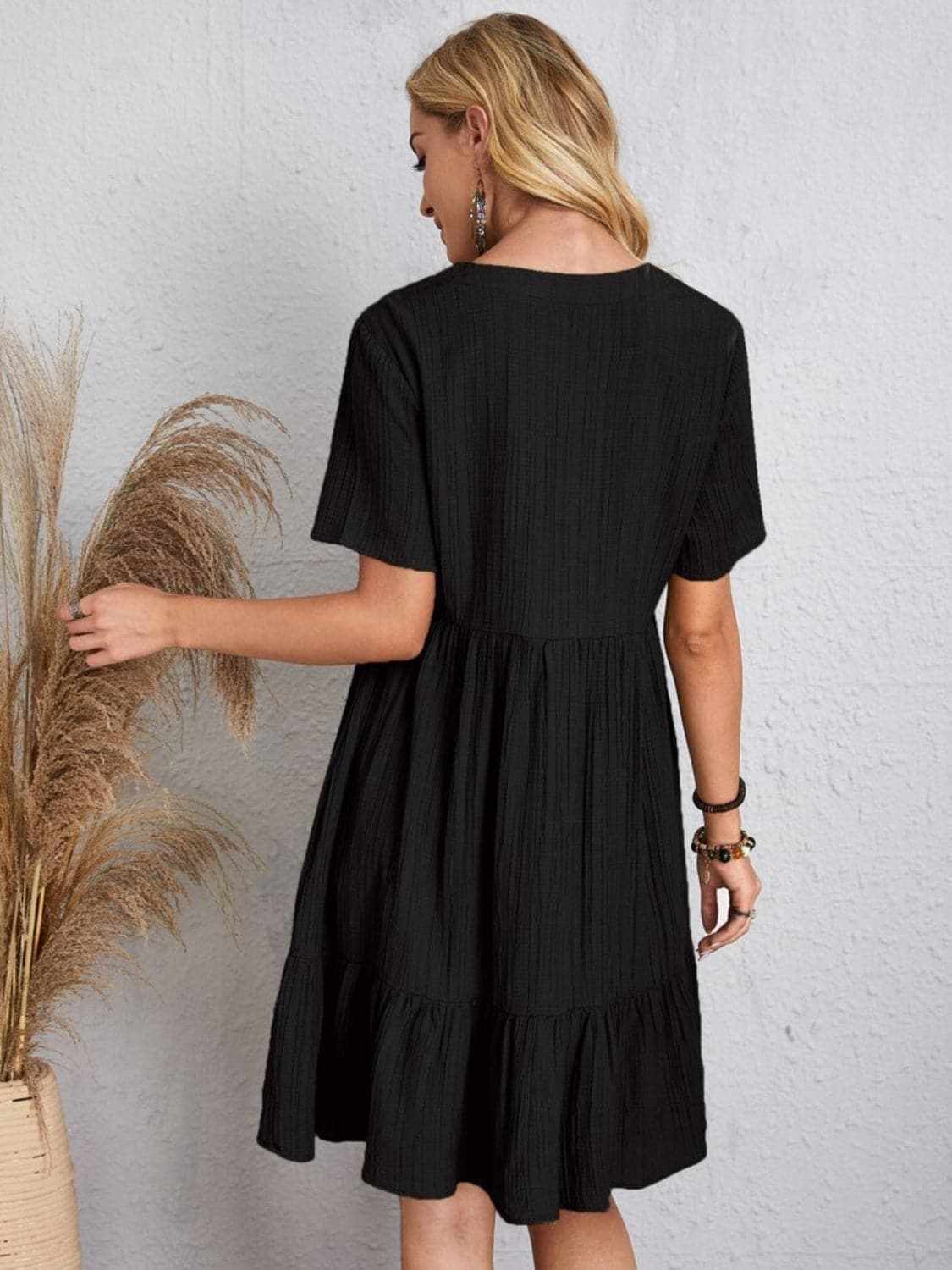 Dresses Trendsi Elegant V-neck dress - 100% polyester