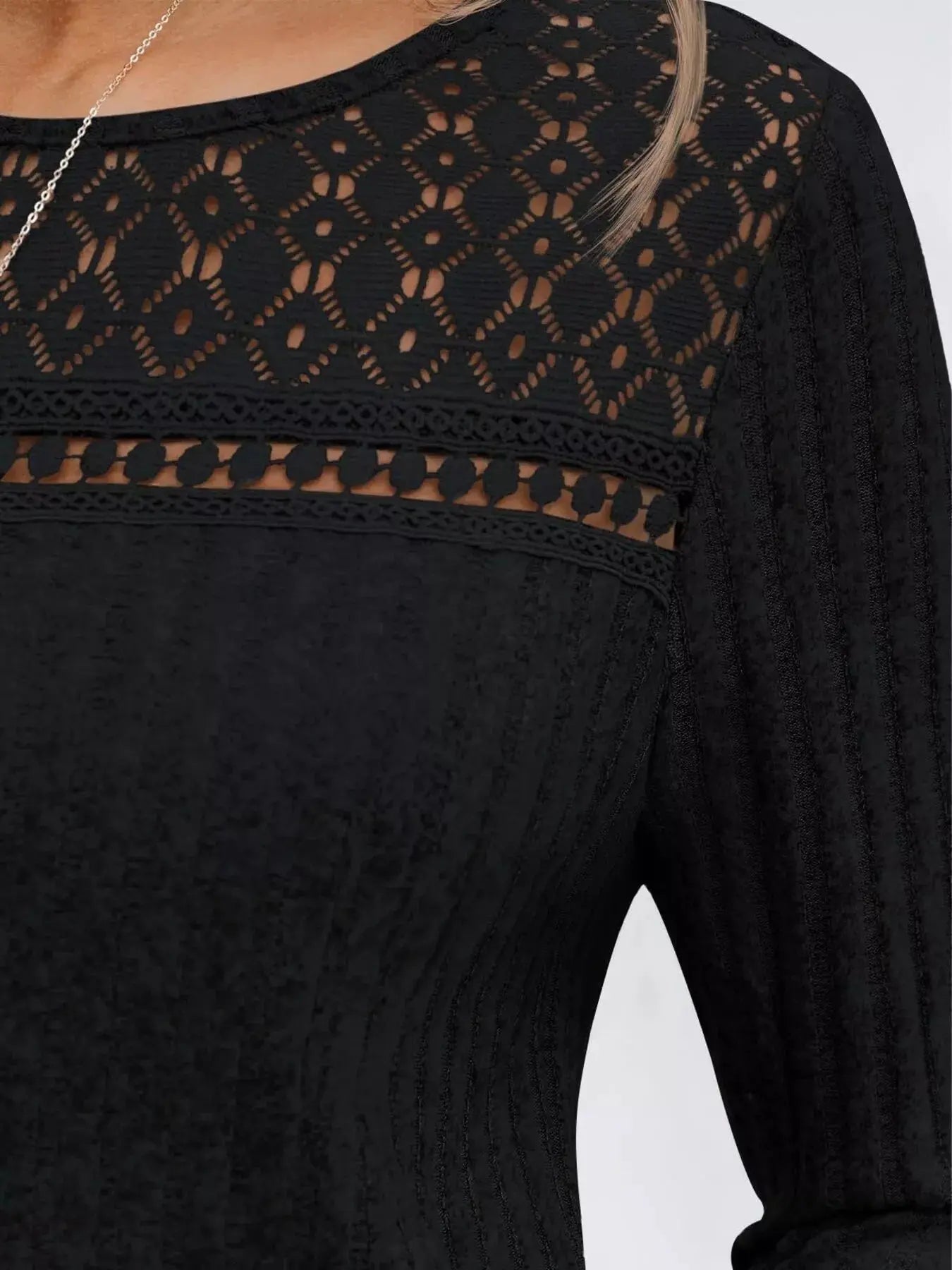 Ribbed Long Sleeve T Shirt