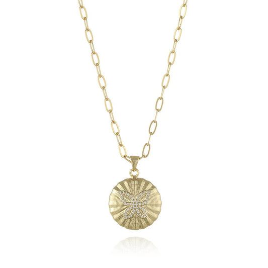 Diamond Butterfly Necklace