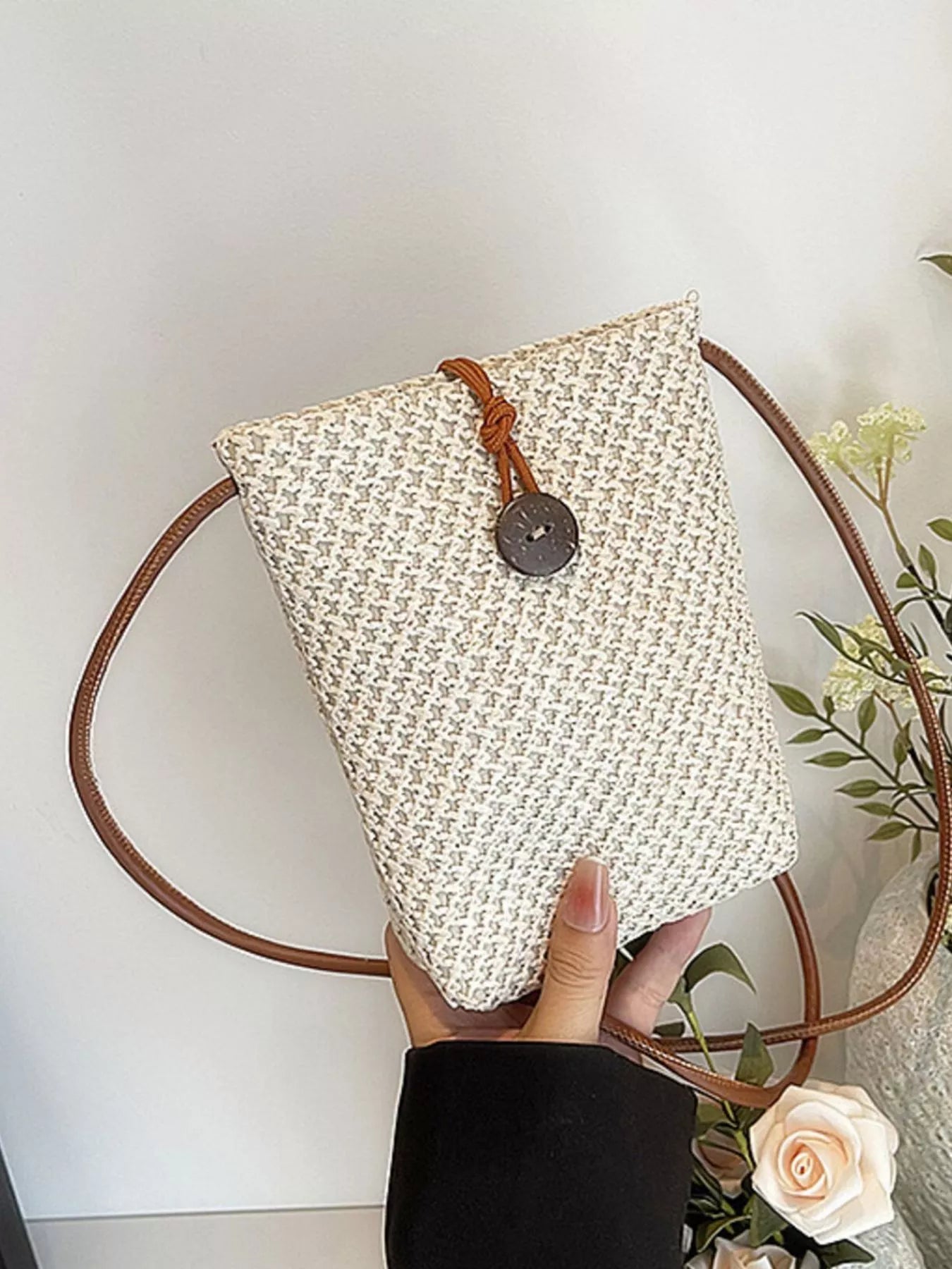 Woven Texture Womens Crossbody Bag