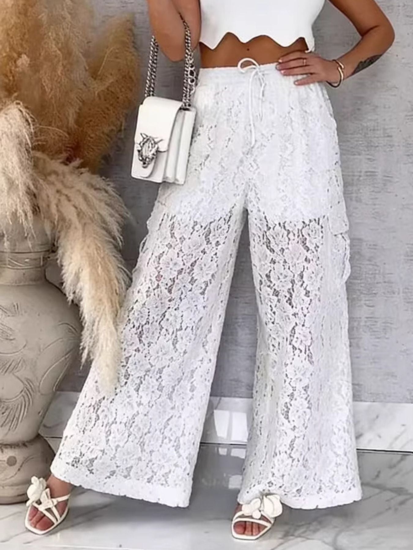Lace Wide Leg Pants
