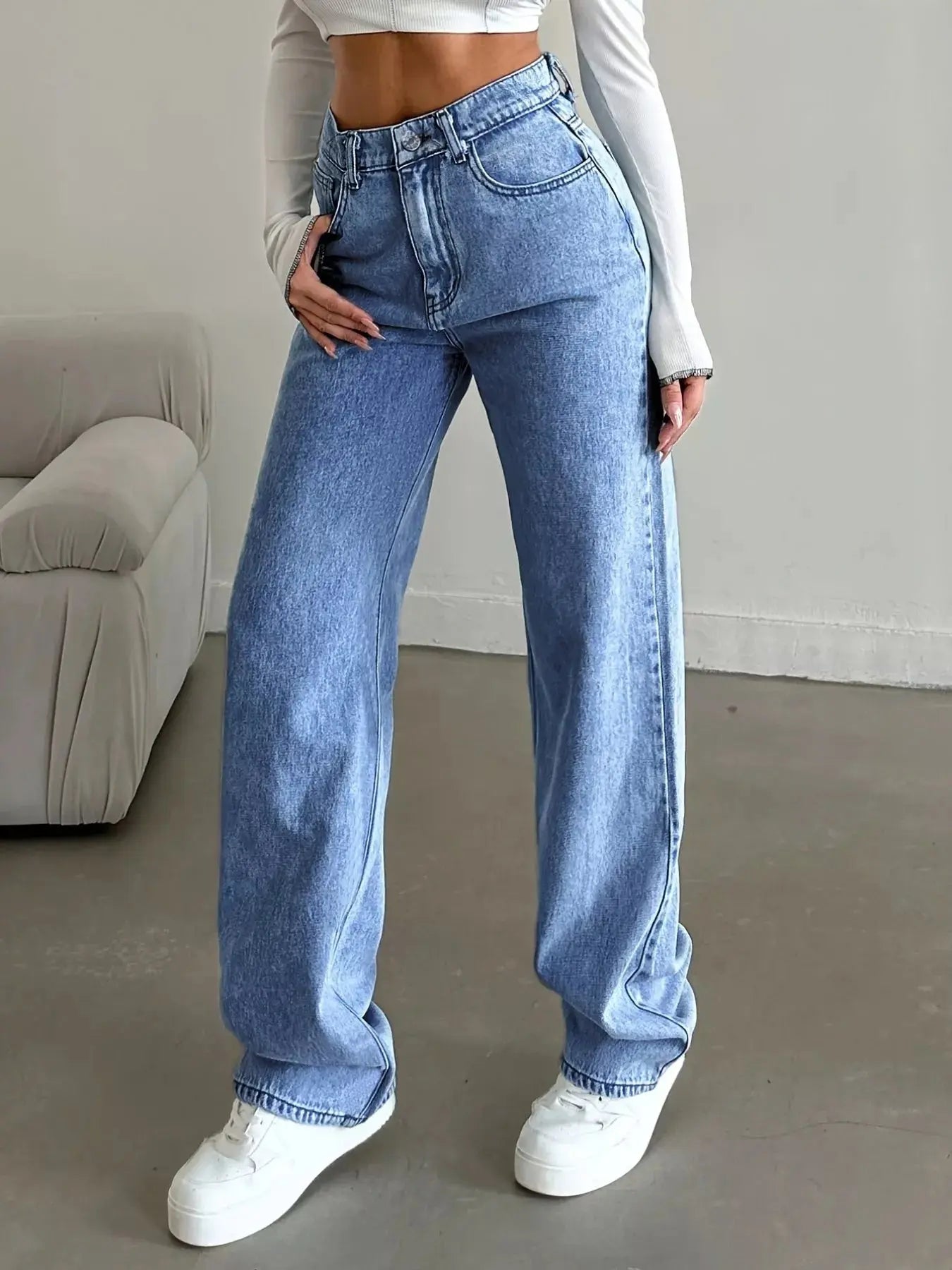 High Waist Wide Leg Jeans