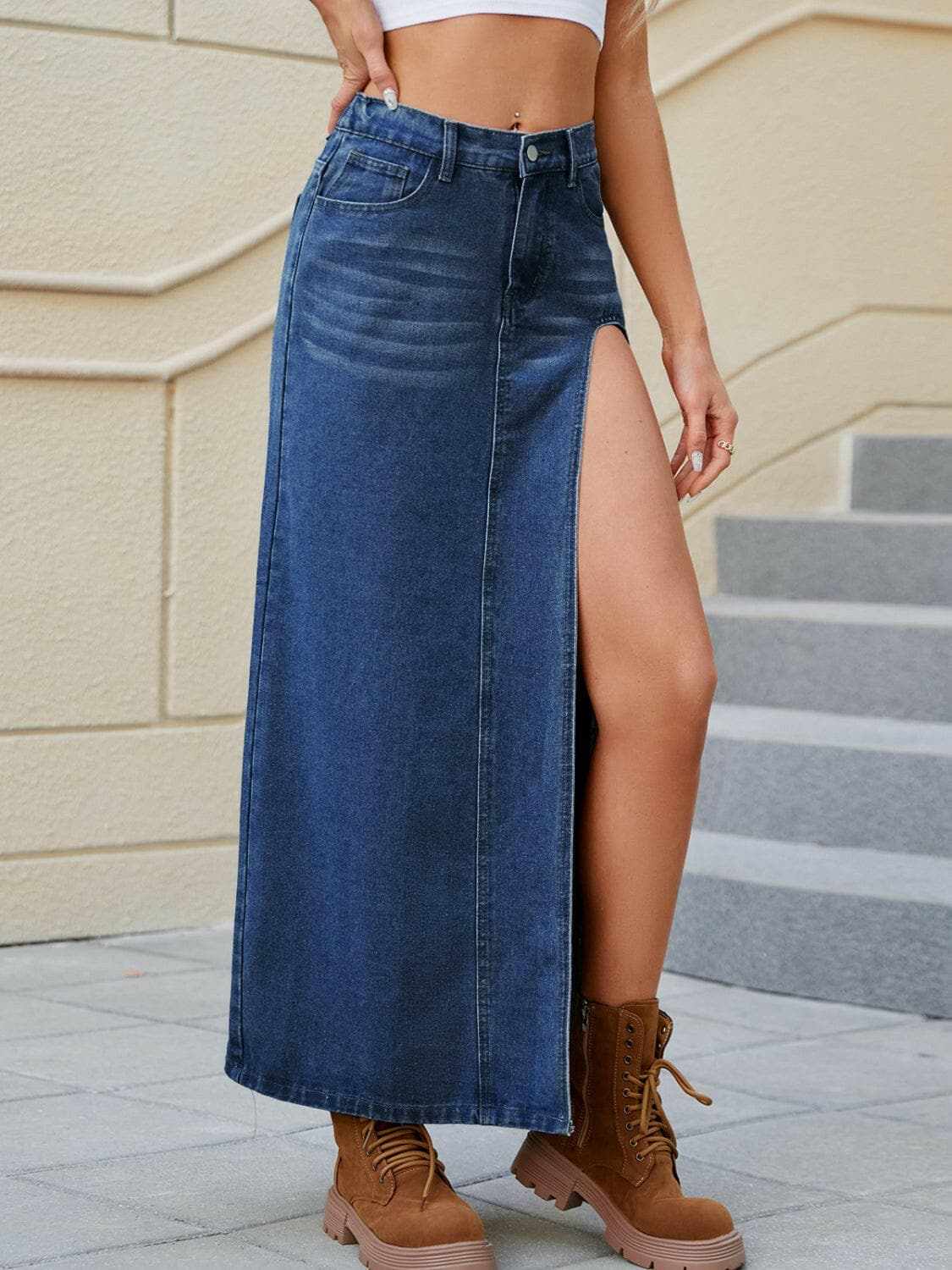 Accessories Trendsi Premium Chic denim skirt with pockets