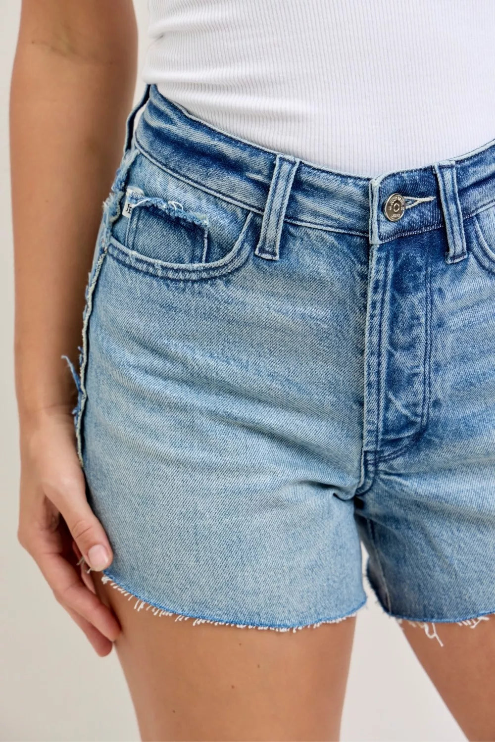 Judy Blue High Waist Rigid Magic Cut Off Denim Shorts