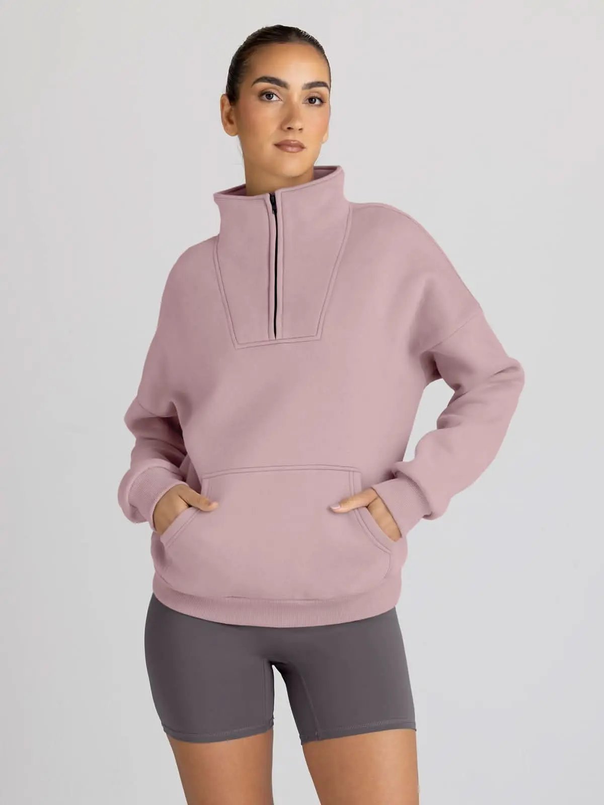 Oversized Half Zip Sweatshirt Cozy by Love Salve