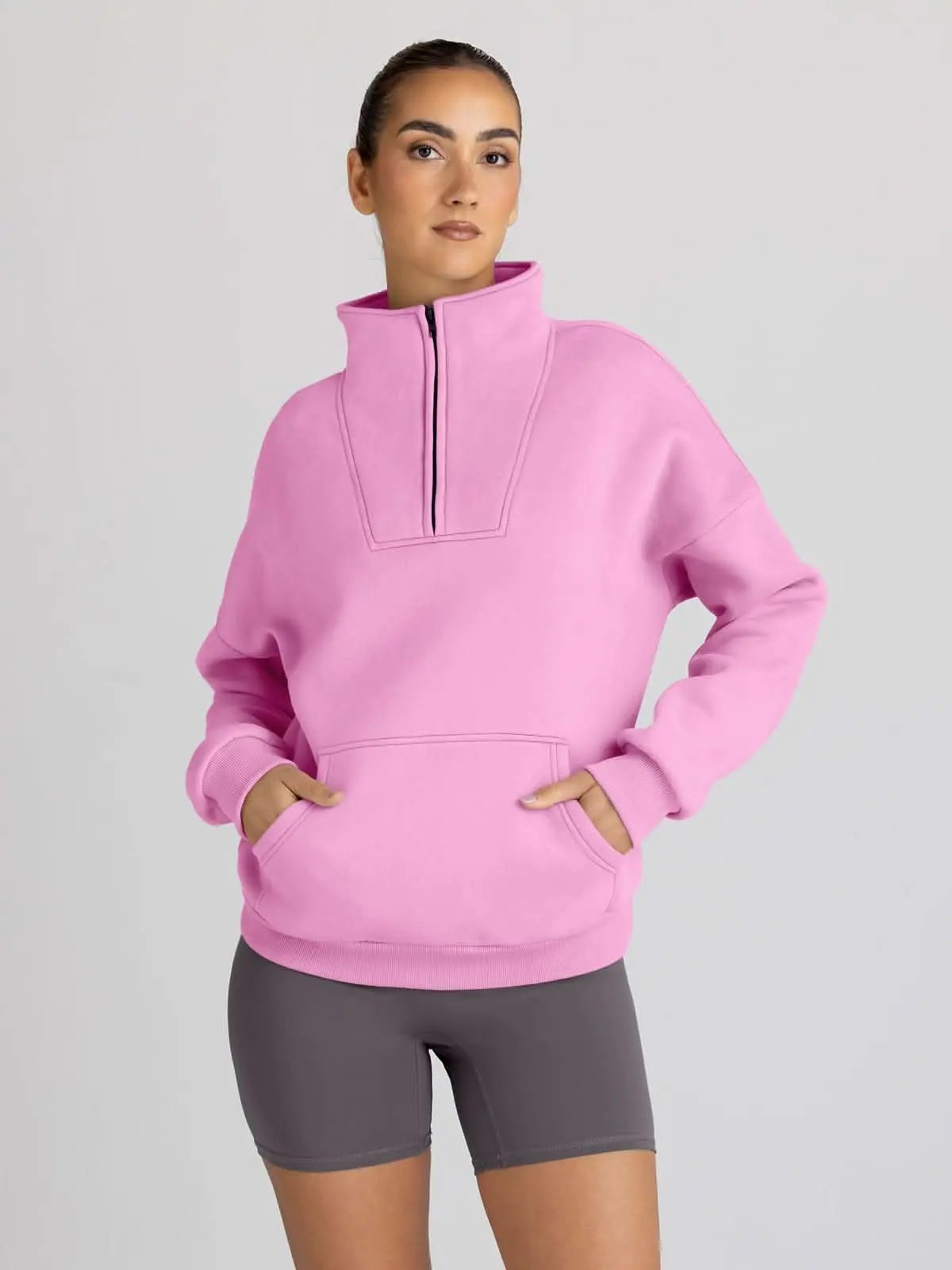 Oversized Half Zip Sweatshirt Cozy by Love Salve