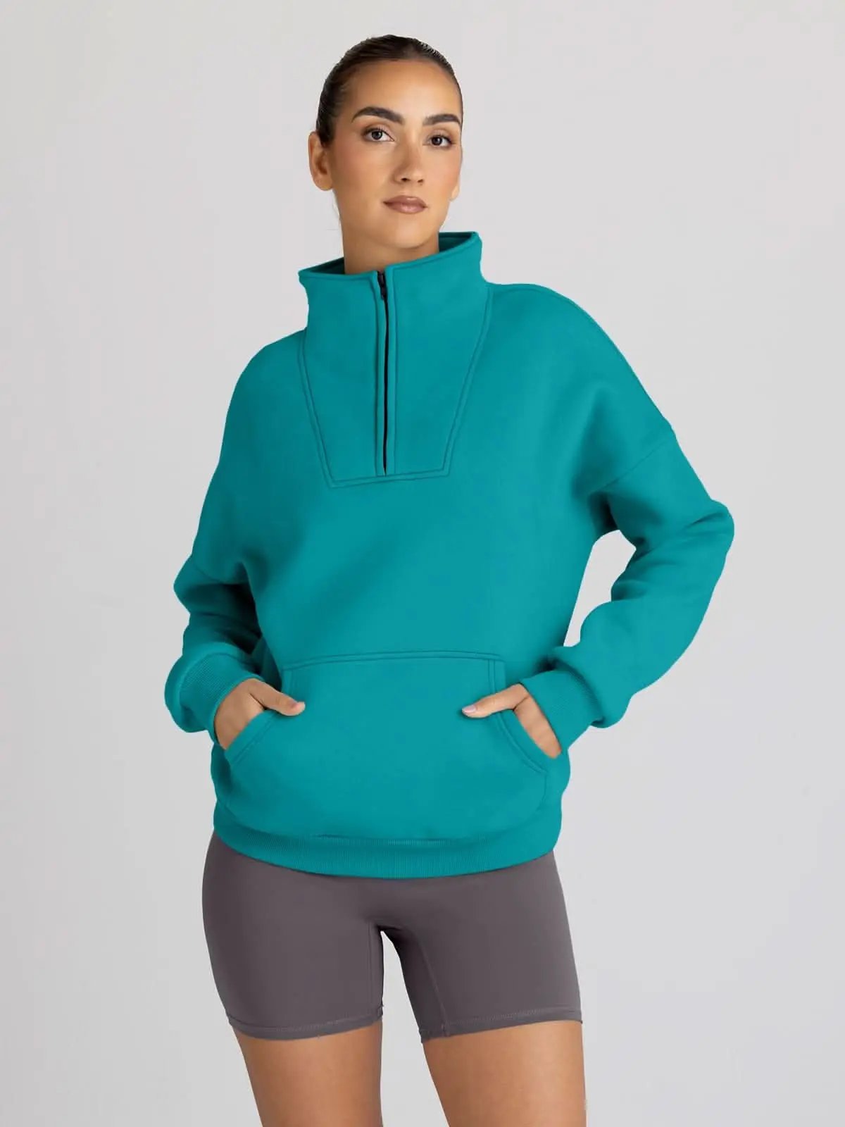 Oversized Half Zip Sweatshirt Cozy by Love Salve