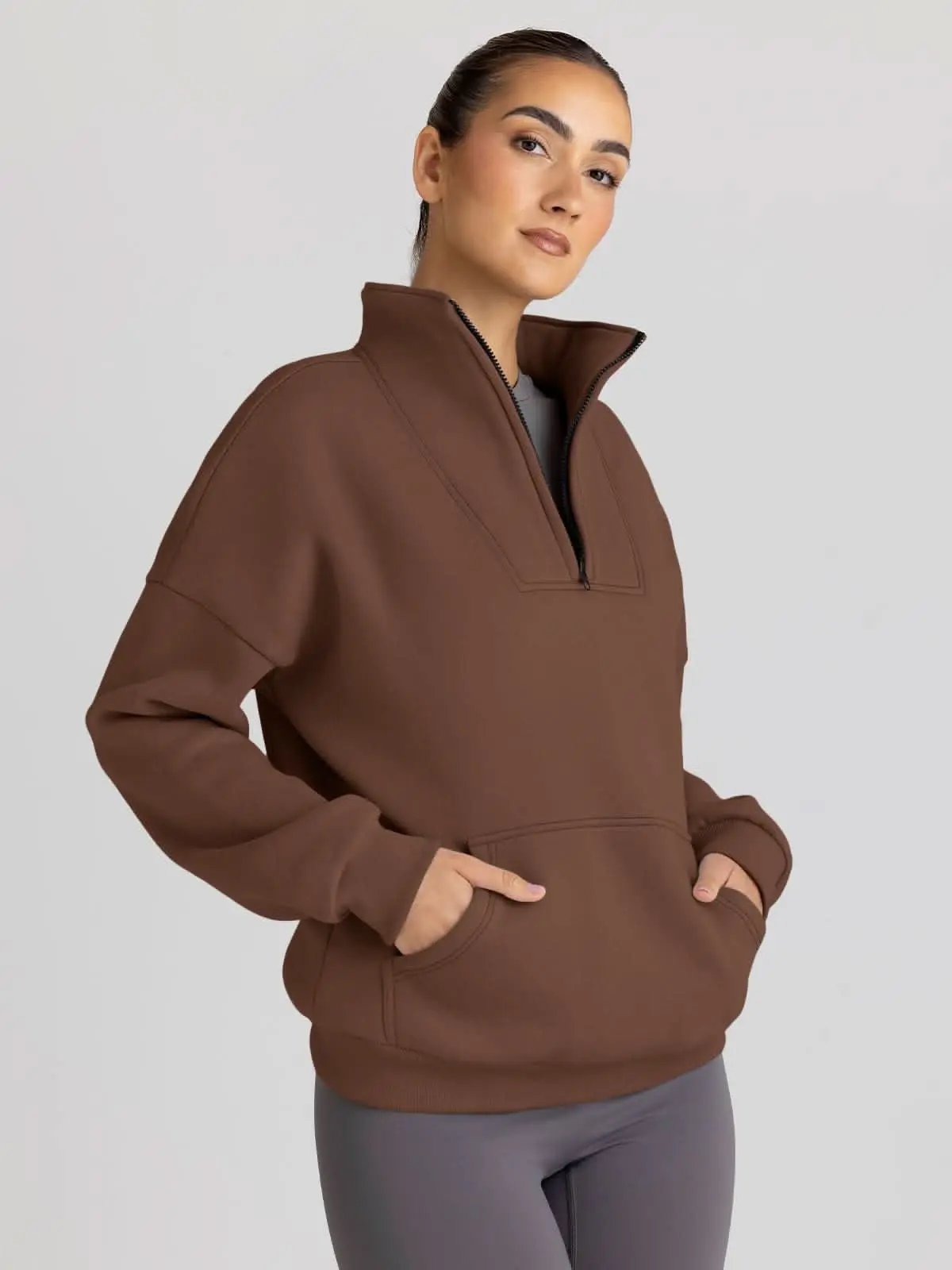Oversized Half Zip Sweatshirt Cozy by Love Salve
