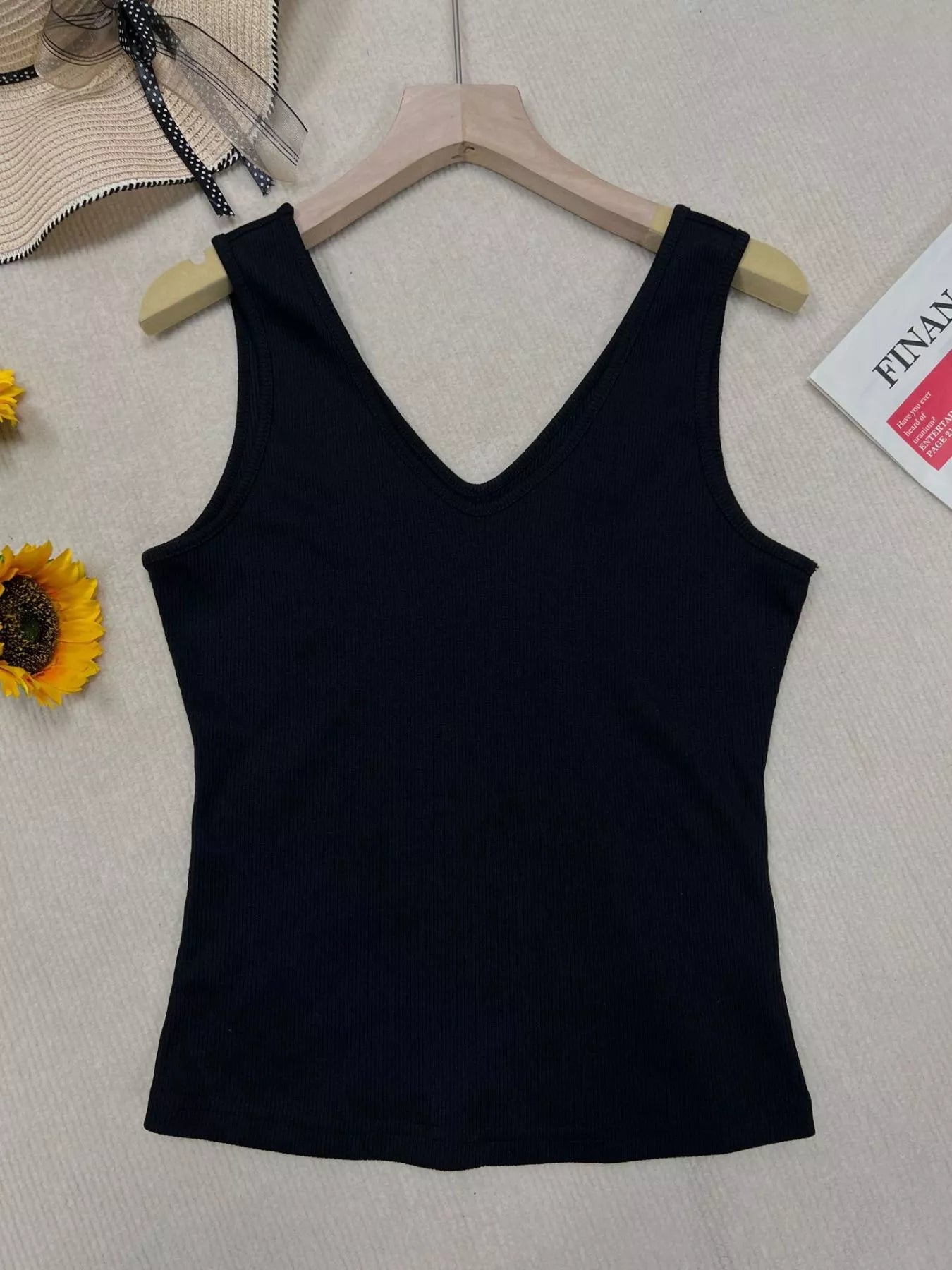 Slim Fit V Neck Tank Top