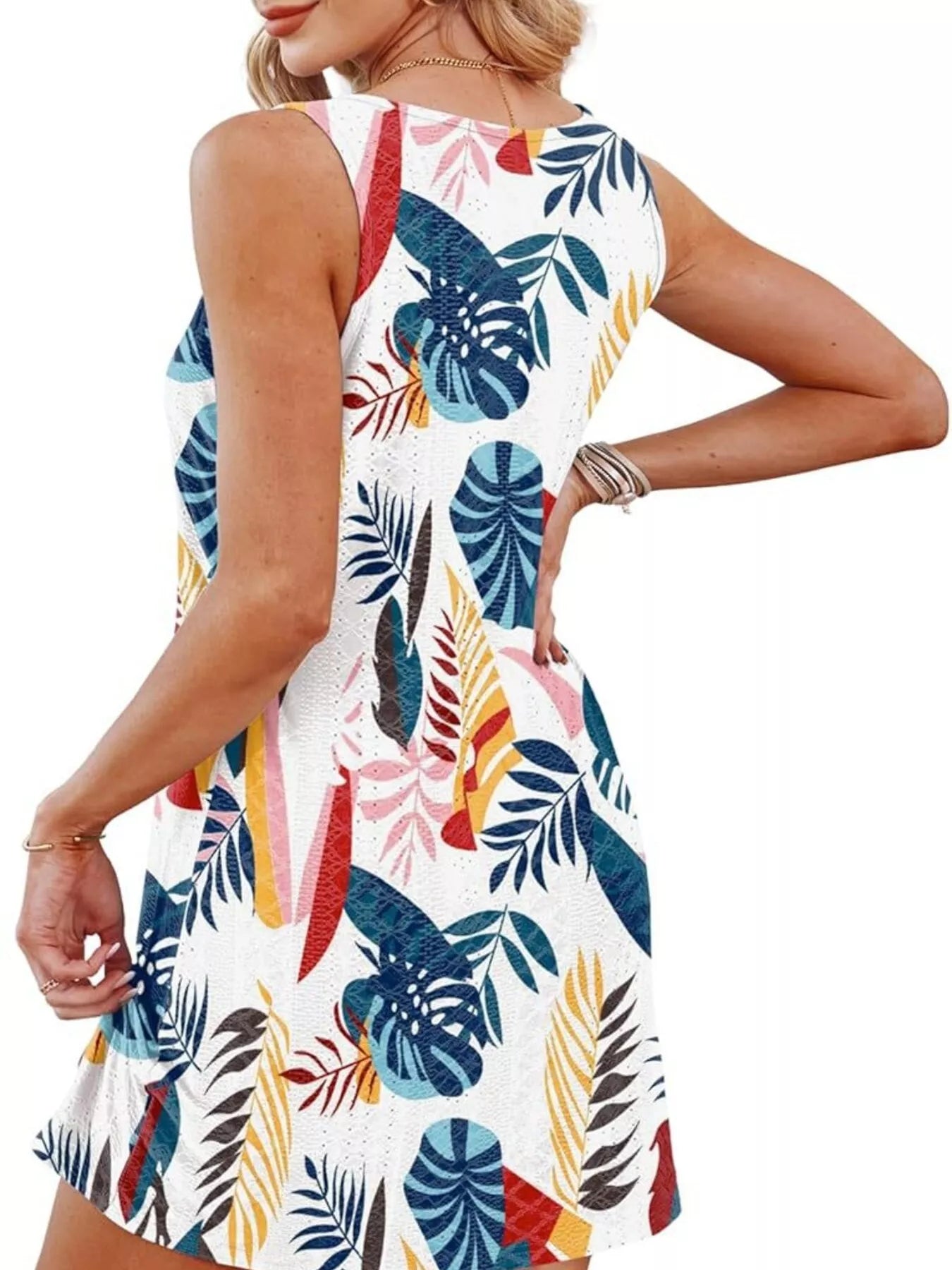Sleeveless Knotted Hem Tank Dress