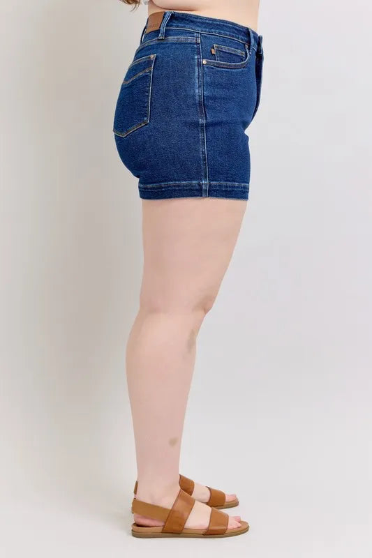 Judy Blue Full Size High Waist Tummy Control Denim Shorts