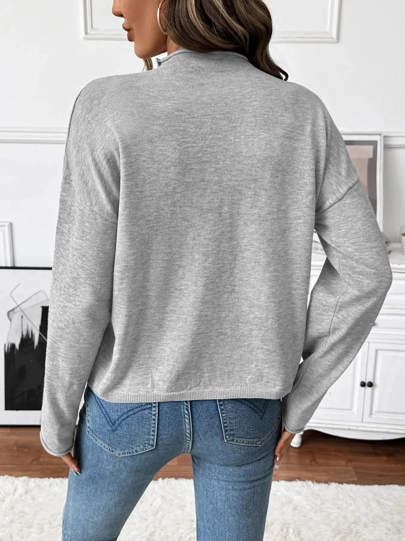 Button Front Long Sleeve Cardigan