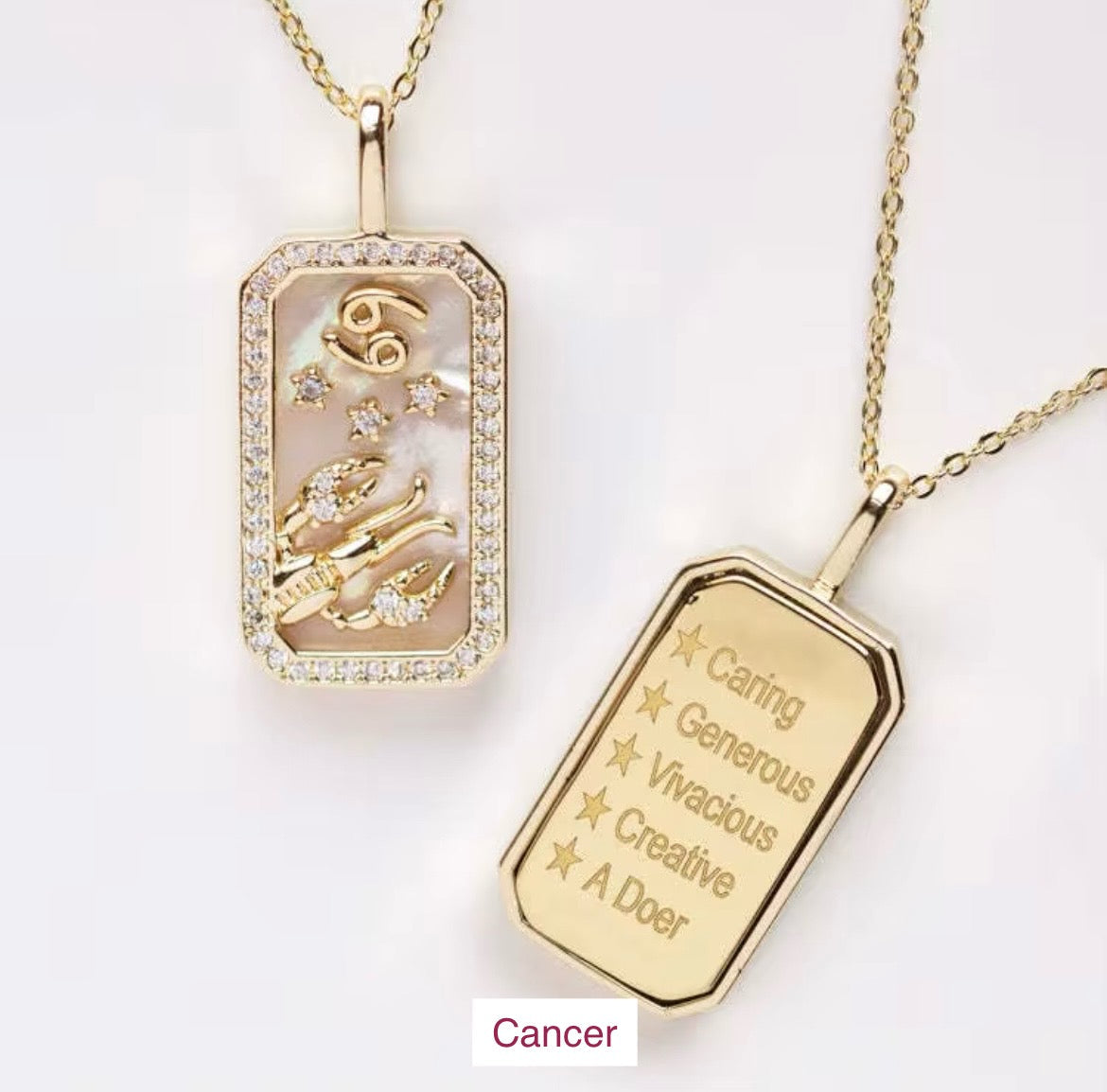 Zodiac Necklace - Double Sides
