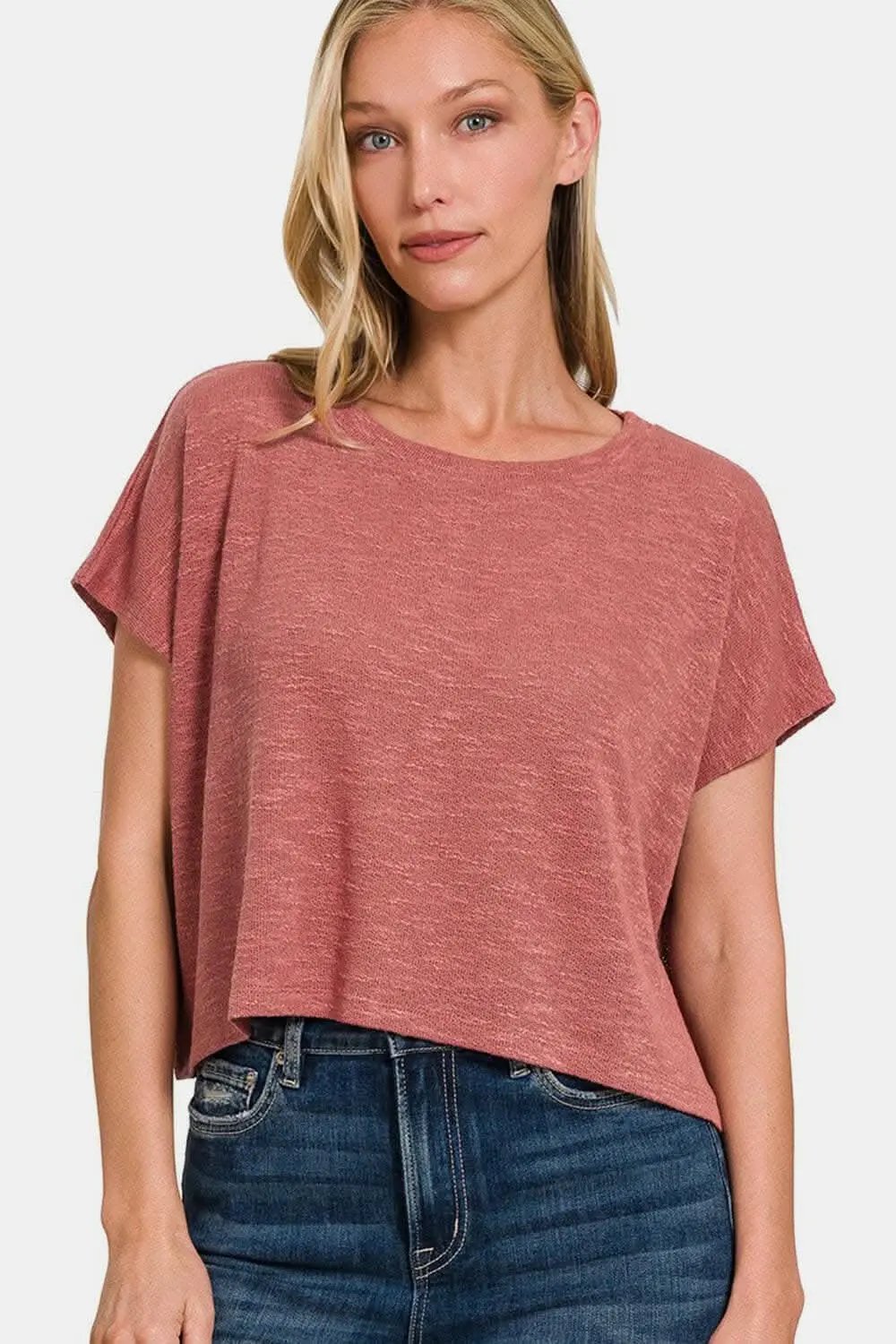T-Shirts Trendsi Zenana round neck tee – soft & stretchy