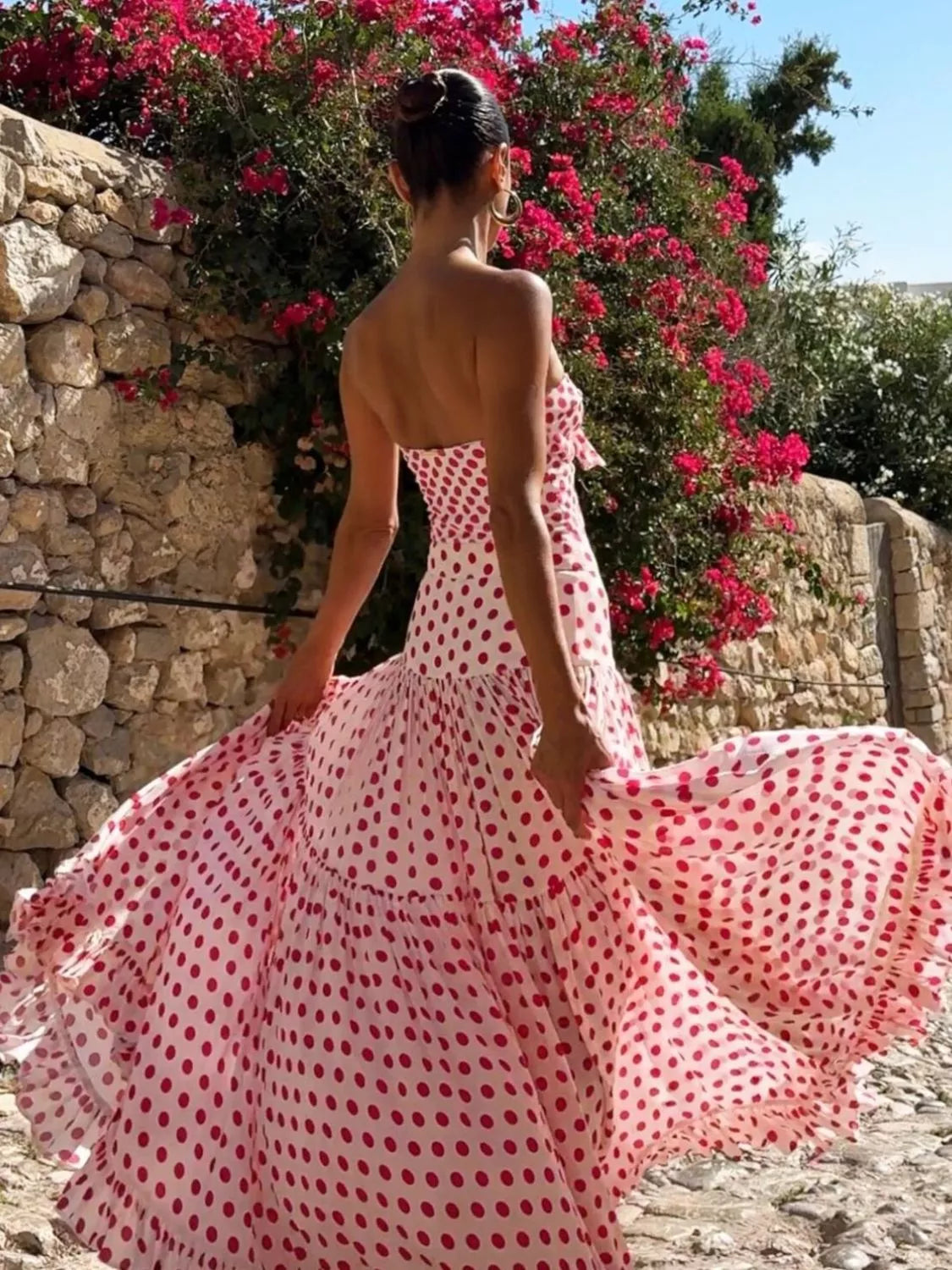 Printed One Piece Swimsuit and Skirt Set