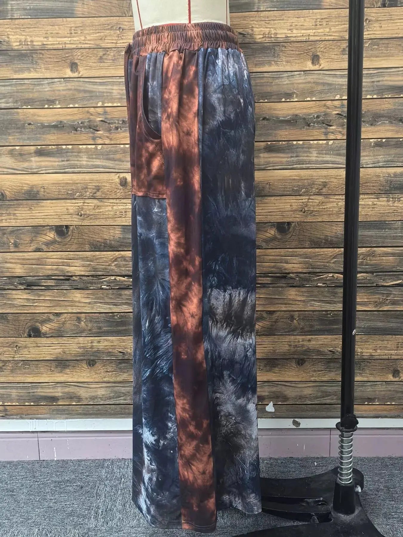 Full Size Tie-Dye Wide Leg Casual Pants