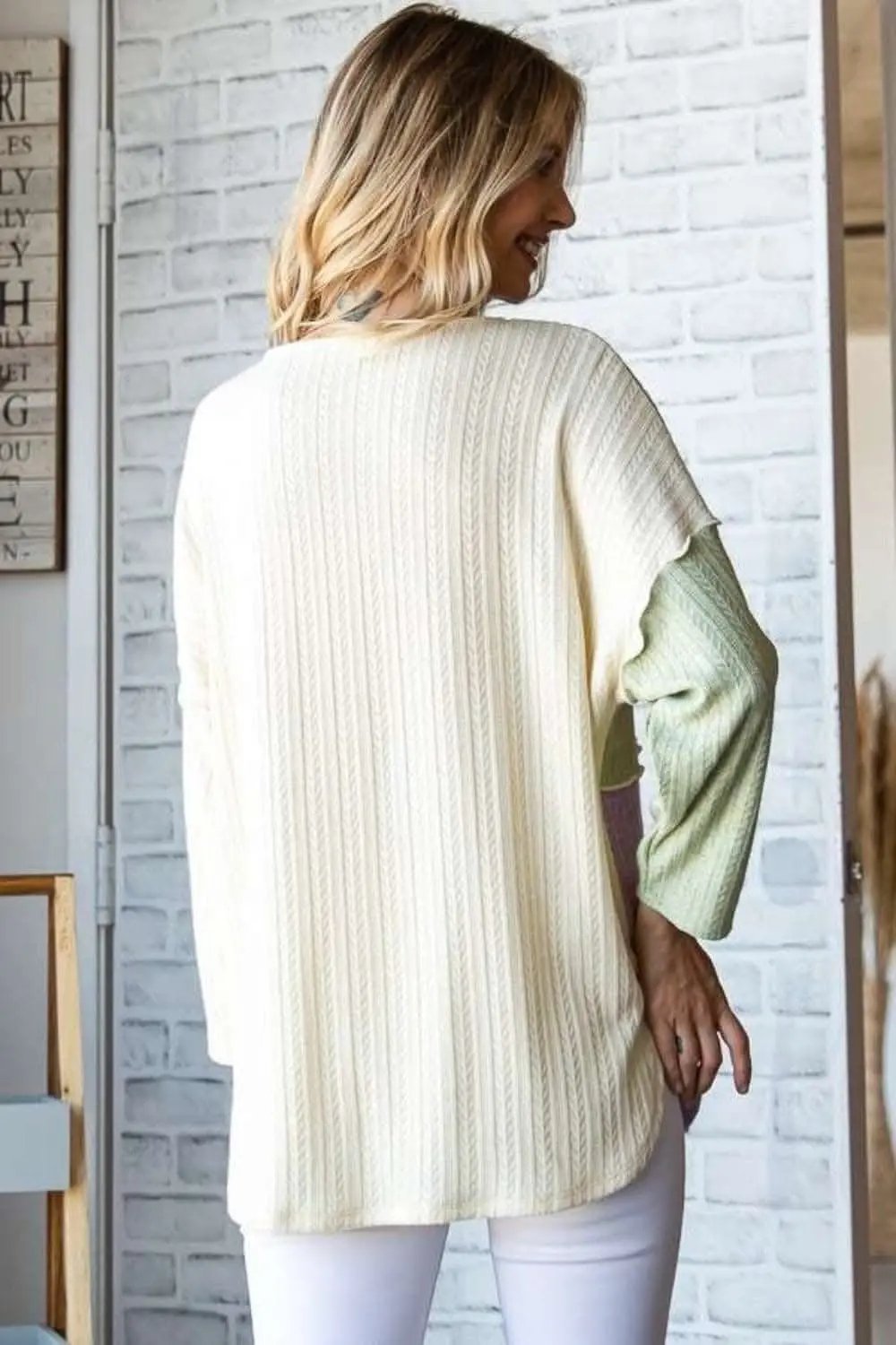 Pants Trendsi Color Block Blouse Women's Casual Top Trendy, Comfortable