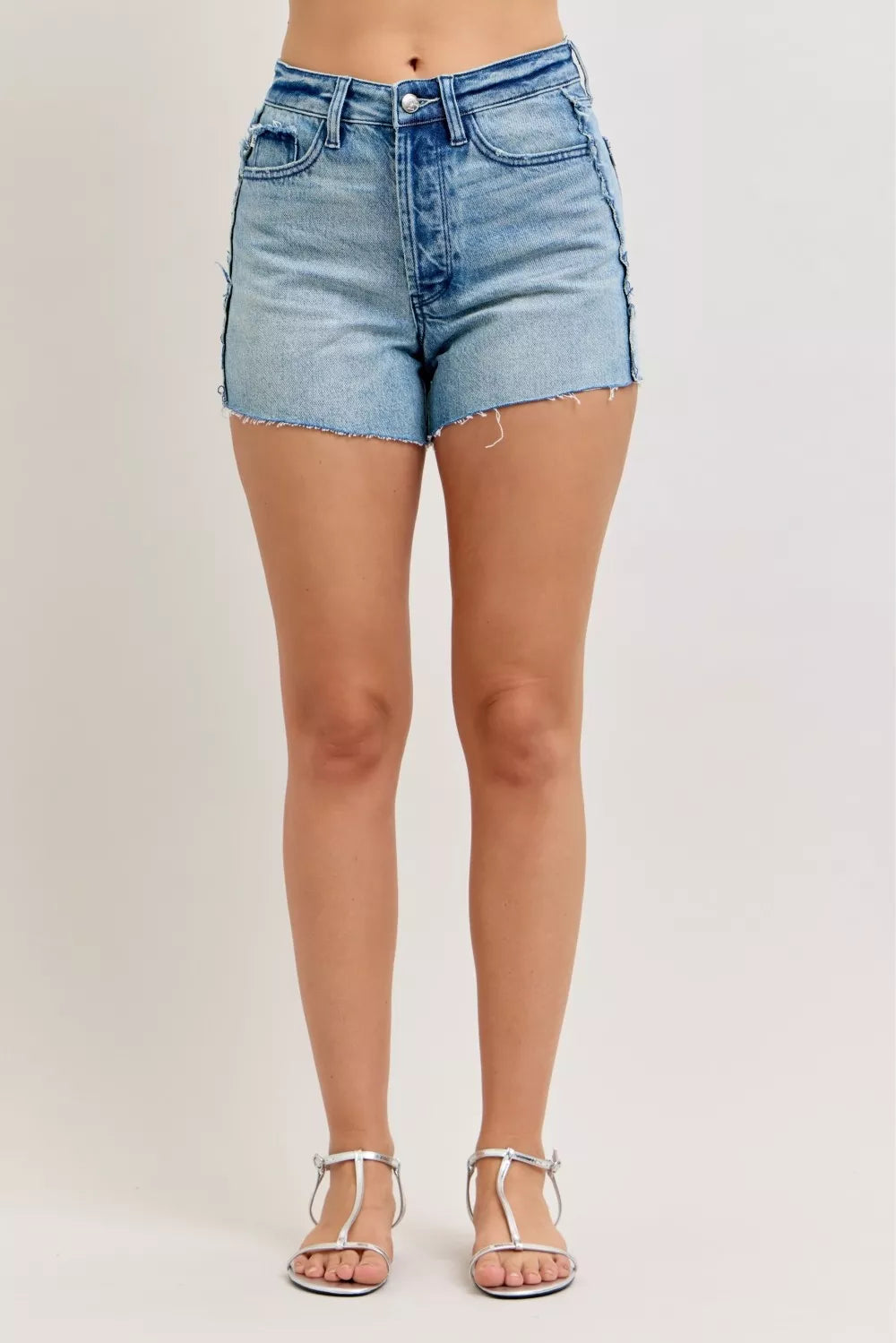 Judy Blue High Waist Rigid Magic Cut Off Denim Shorts