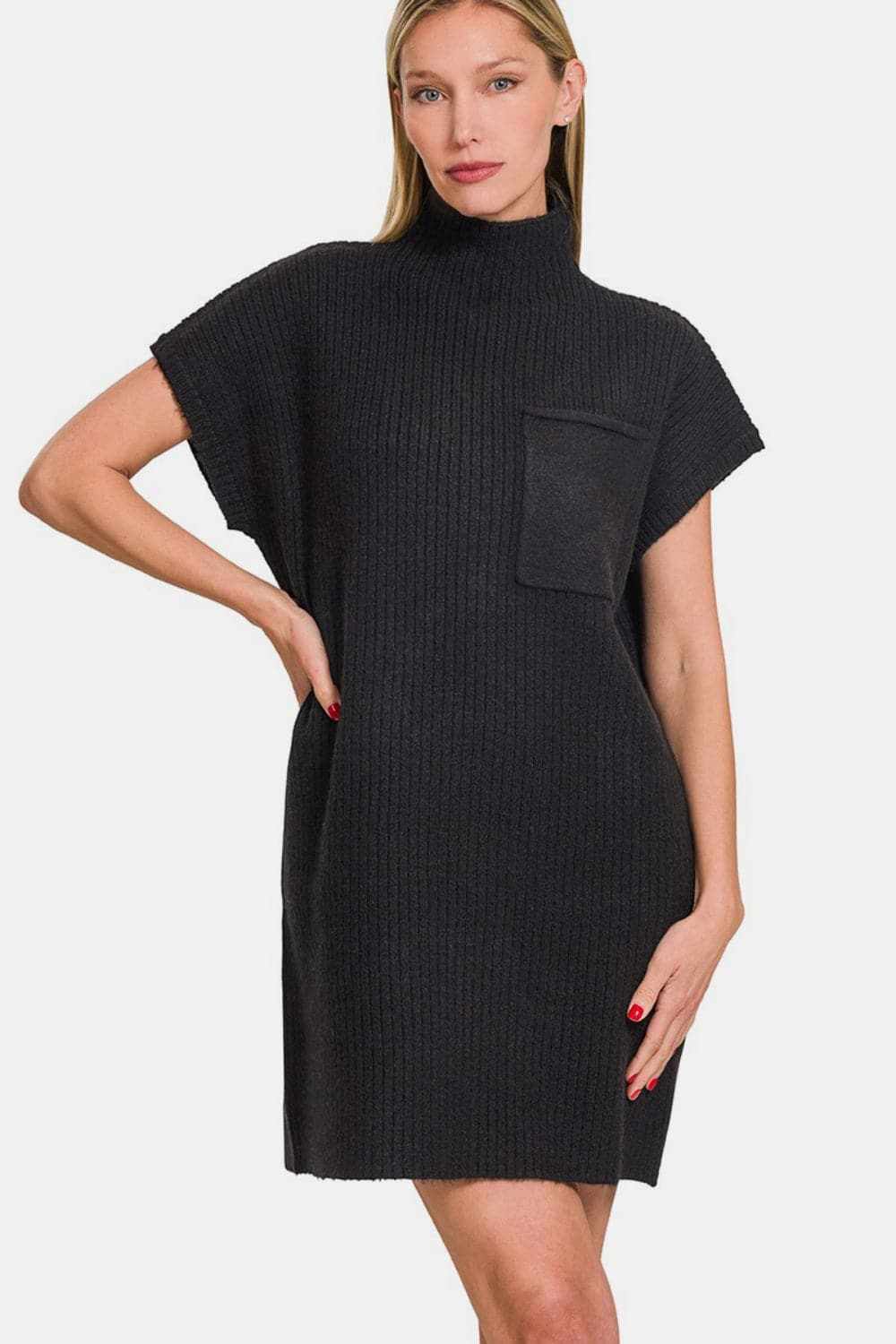 Women's Knit Sweater Dress - Soft & Comfy - Casual Mini