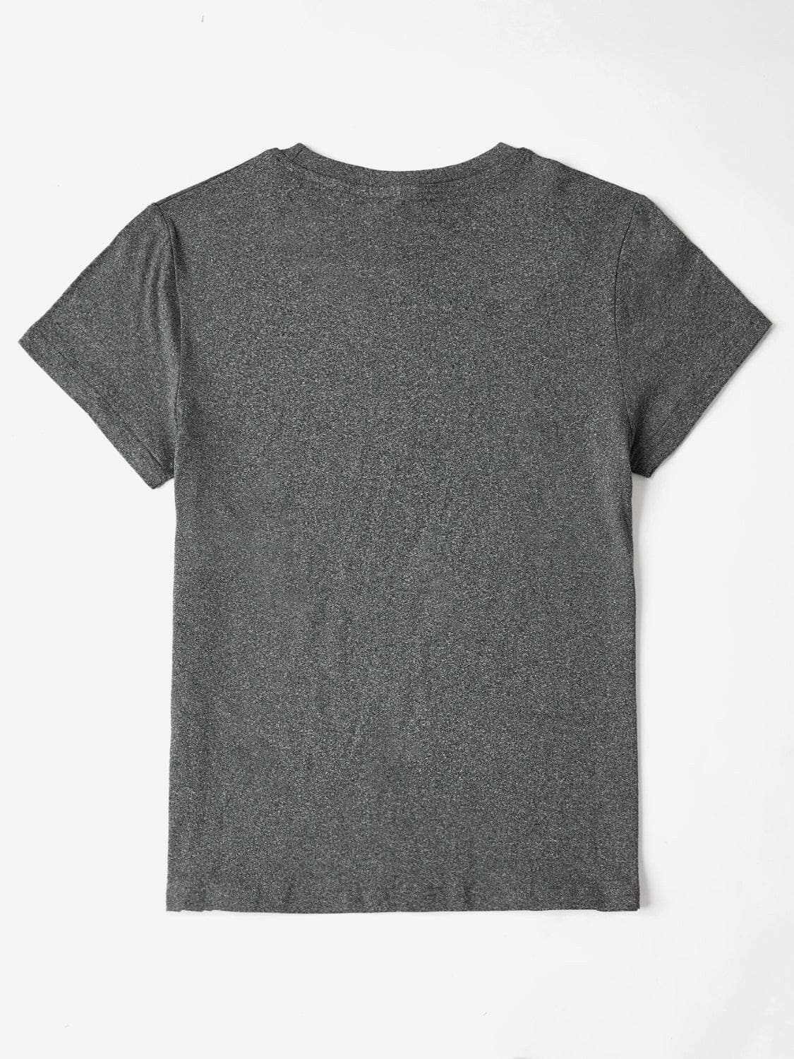 T-Shirts Trendsi Graphic Tee Women's Soft Polyester Short Sleeve Casual Top Comfortable