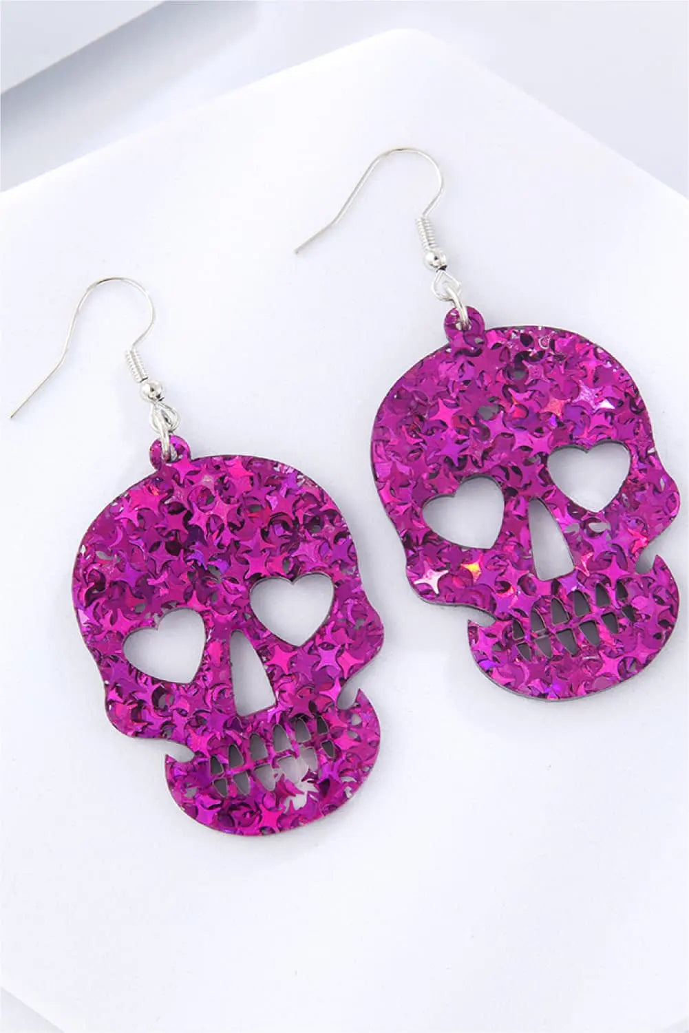 Halloween Skull Acrylic Drop Earrings