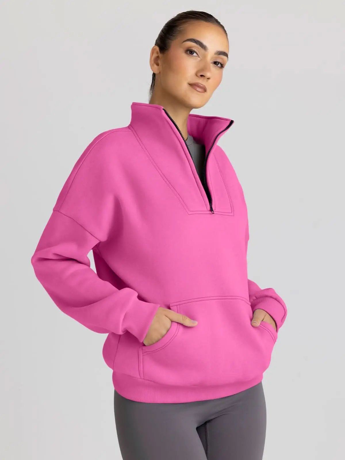 Oversized Half Zip Sweatshirt Cozy by Love Salve