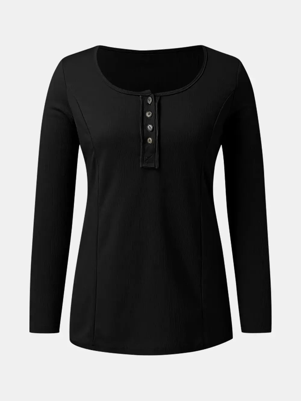 Full Size Scoop Neck Long Sleeve T Shirt