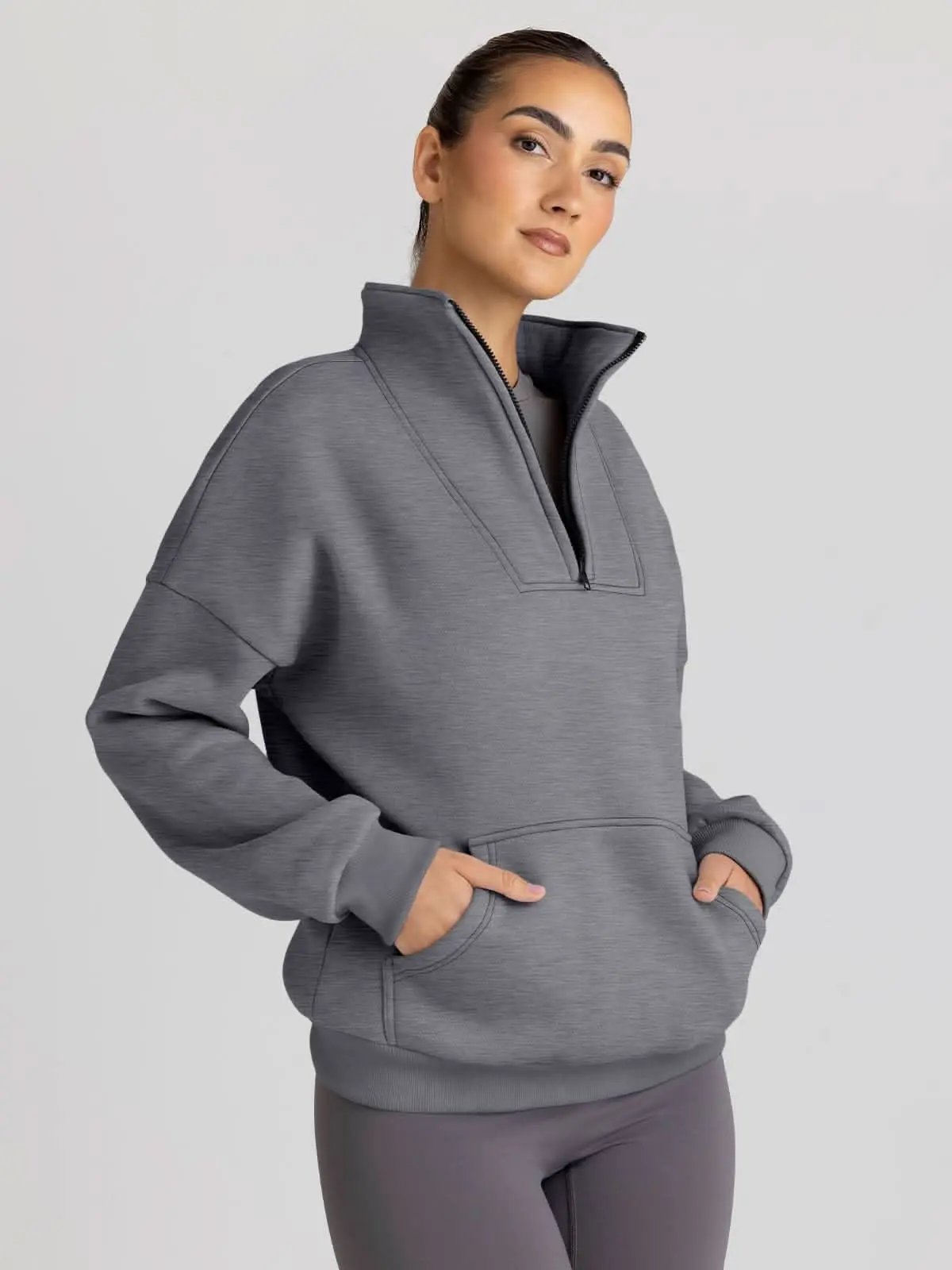 Oversized Half Zip Sweatshirt Cozy by Love Salve